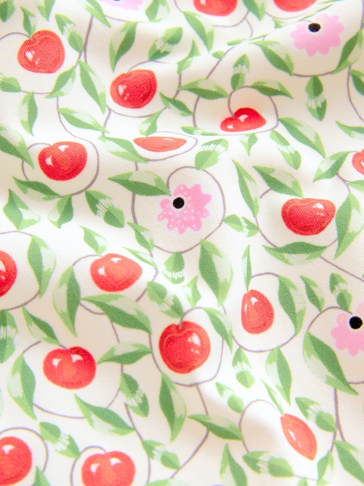 Cath Kidston Ecru Cherry High Leg Bikini Bottoms - Image 2 of 3