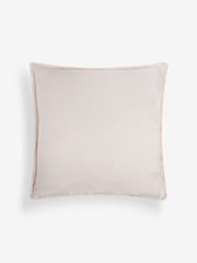 Grey Woodblock Floral Cushion - Image 4 of 5
