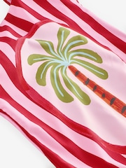 Eleanor Bowmer Pink/Red Stripe Palm Tummy Control Swimsuit - Image 10 of 11
