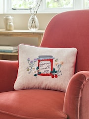 Spread Sweet Joy Jam Pot Slogan Cushion - Image 1 of 6