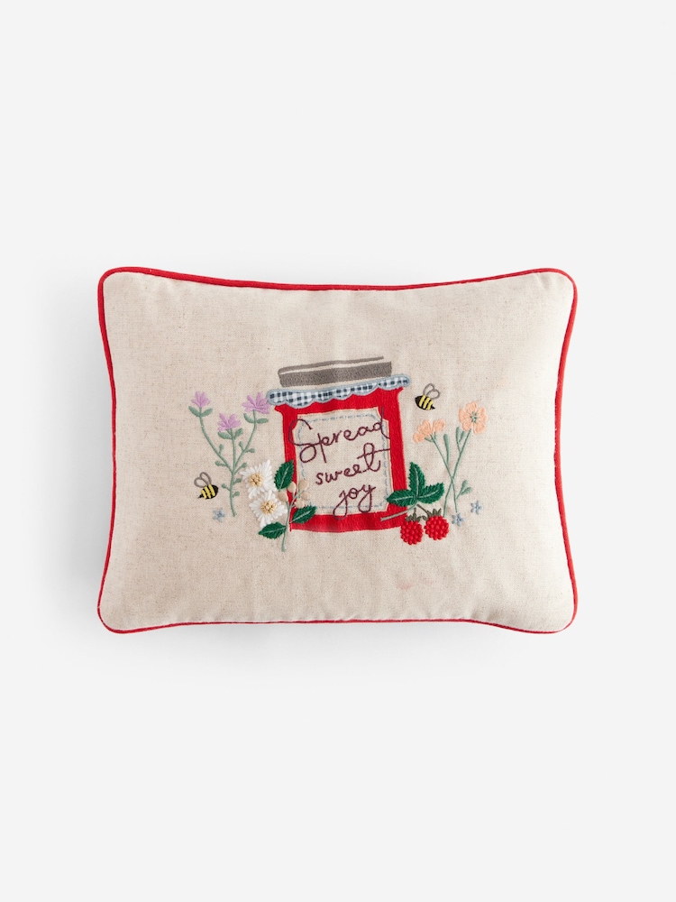 Spread Sweet Joy Jam Pot Slogan Cushion - Image 4 of 6