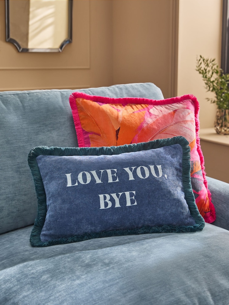 Almofada com slogan Love You Bye - Imagem 1 de 6