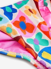Eleanor Bowmer Pink/Yellow/White Flower Check Tie Side Briefs - Image 6 of 7