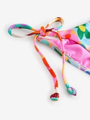 Eleanor Bowmer Pink/Yellow/White Flower Check Tie Side Briefs - Image 7 of 7