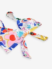 Eleanor Bowmer Dreamer Print Tie back Triangle White Ground Bikini Top - Image 6 of 7