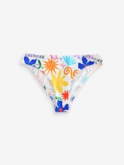 Eleanor Bowmer Dreamer Print High Leg White Ground Bikini Briefs - Image 4 of 6
