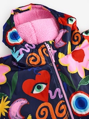 Eleanor Bowmer Multi Bright Dreamer Print Changing Robe with Borg Lining - Image 10 of 12