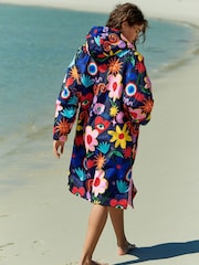 Eleanor Bowmer Multi Bright Dreamer Print Changing Robe with Borg Lining - Image 3 of 12