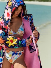 Eleanor Bowmer Multi Bright Dreamer Print Changing Robe with Borg Lining - Image 5 of 12