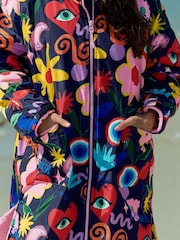 Eleanor Bowmer Multi Bright Dreamer Print Changing Robe with Borg Lining - Image 8 of 12