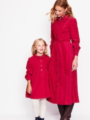 Boden Pink 100% Cotton Aubrey Puff Sleeve Shirt Dress - Image 1 of 4