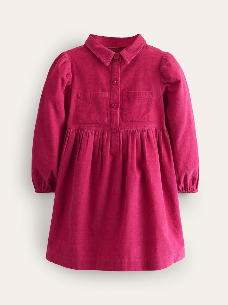 Boden Pink 100% Cotton Aubrey Puff Sleeve Shirt Dress - Image 2 of 4