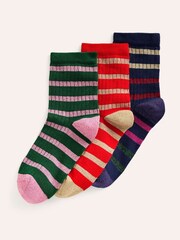 Boden Black Sparkle Socks 3 Pack - Image 1 of 3