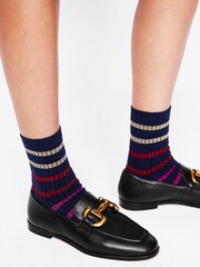 Boden Black Sparkle Socks 3 Pack - Image 2 of 3