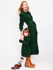 Boden Green Aubrey Puff Sleeve 100% Cotton Shirt Dress - Image 1 of 4