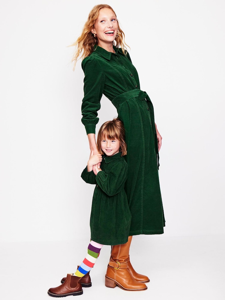 Boden Green Aubrey Puff Sleeve 100% Cotton Shirt Dress - Image 1 of 4 Boden Green Aubrey Puff Sleeve 100% Cotton Shirt Dress - Image 1 of 4