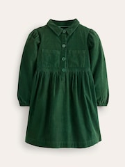 Boden Green Aubrey Puff Sleeve 100% Cotton Shirt Dress - Image 2 of 4