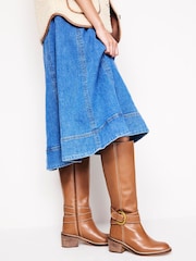 Boden Brown Buckled Knee High Boots - Image 1 of 4