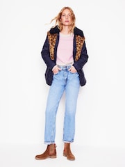 Boden Blue Chester Quilted Borg Coat - Image 4 of 5