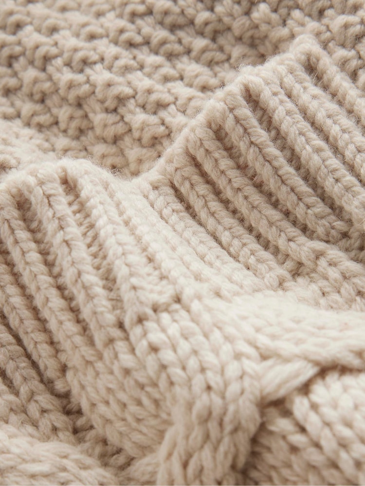 Boden Cream Cable Belted Cardigan - Image 7 of 7 Boden Cream Cable Belted Cardigan - Image 7 of 7