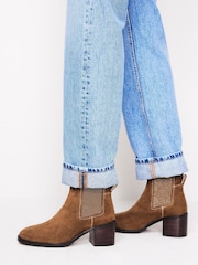 Boden Brown Block Heel Chelsea Boots - Image 1 of 4
