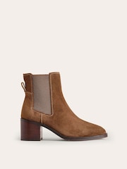 Boden Brown Block Heel Chelsea Boots - Image 2 of 4