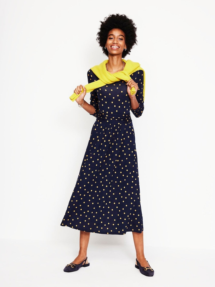 Boden Blue Amelie Long Sleeve Midi Dress - Image 2 of 5