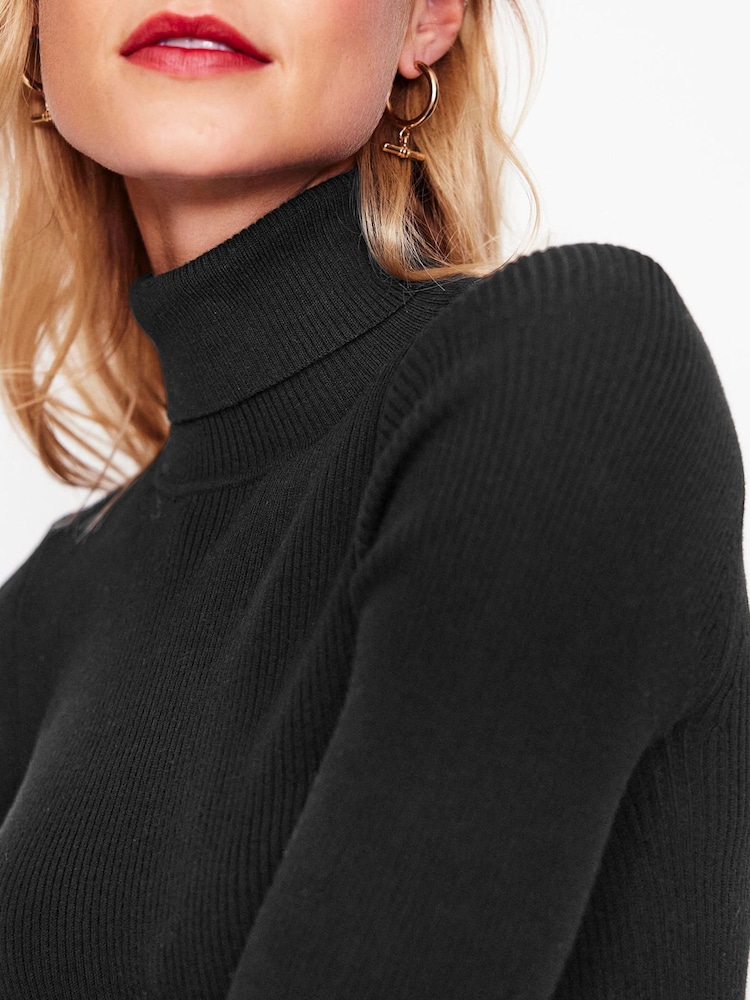 Boden Black Catriona Roll Neck Jumper - Image 2 of 6