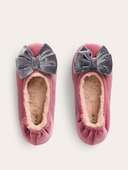Boden Pink Bow Slippers - Image 4 of 5