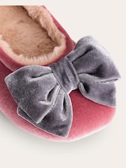 Boden Pink Bow Slippers - Image 5 of 5