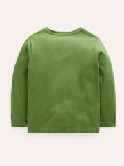 Boden Green 100% Cotton Fox Superstitch T-Shirt - Image 3 of 4
