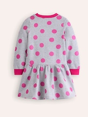 Boden Pink Cosy Printed Sweatshirt Dress - Image 2 of 3