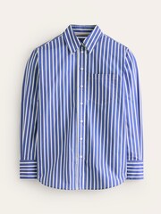 Boden Blue Connie Relaxed Cotton 100% Cotton Shirt - Image 5 of 5