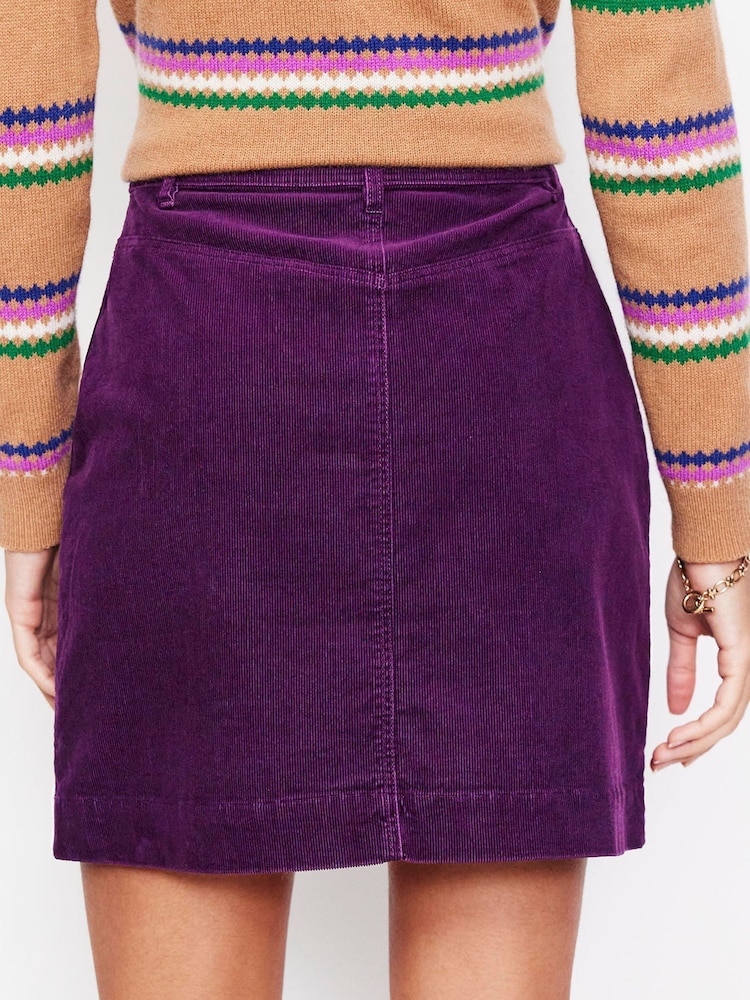 Boden Purple Estella Cord Skirt - Image 2 of 5