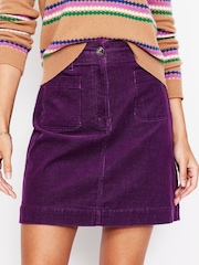 Boden Purple Estella Cord Skirt - Image 3 of 5