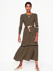 Boden Brown Emma Long Sleeve Jersey Dress - Image 1 of 5
