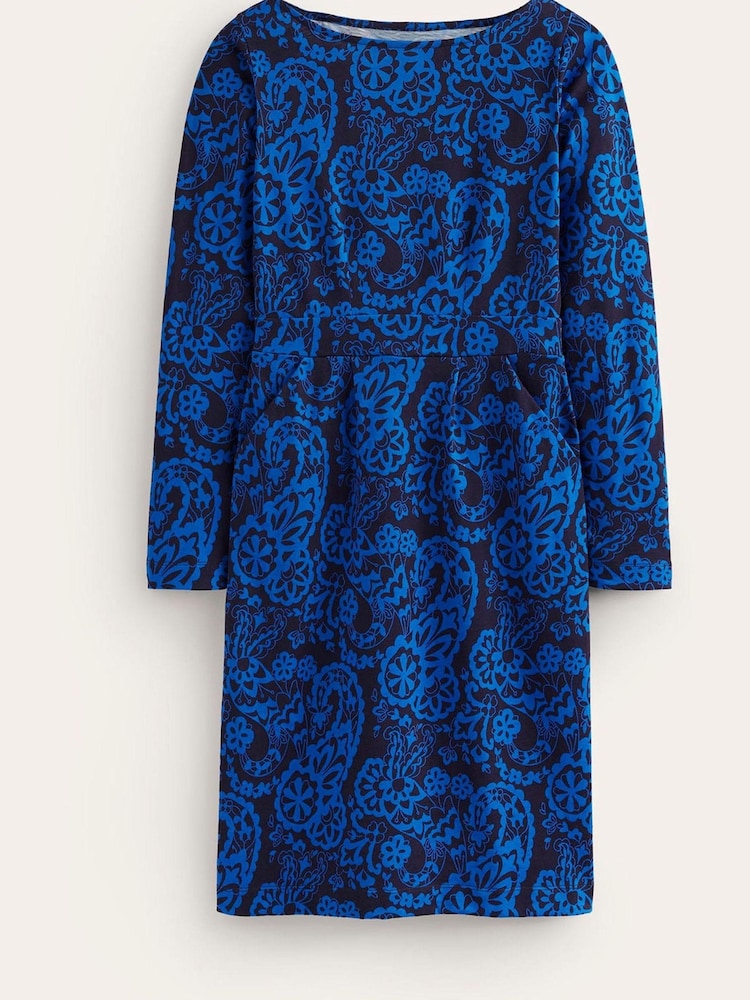 Boden Blue 100% Cotton Florrie Long Sleeve Dress - Image 5 of 5