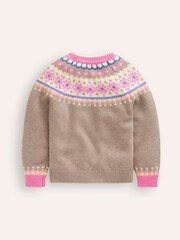 Boden Brown Eleanor Fairisle Pattern Jumper - Image 2 of 3