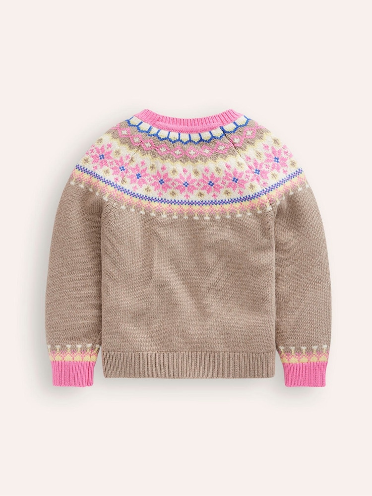 Boden Brown Eleanor Fairisle Pattern Jumper - Image 2 of 3 Boden Brown Eleanor Fairisle Pattern Jumper - Image 2 of 3