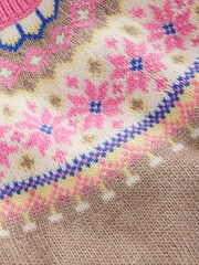 Boden Brown Eleanor Fairisle Pattern Jumper - Image 3 of 3