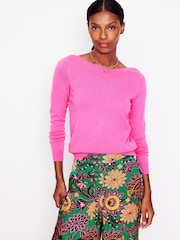 Boden Pink Eva Cashmere Boat Neck Jumper - Image 1 of 6