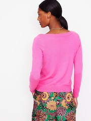 Boden Pink Eva Cashmere Boat Neck Jumper - Image 2 of 6