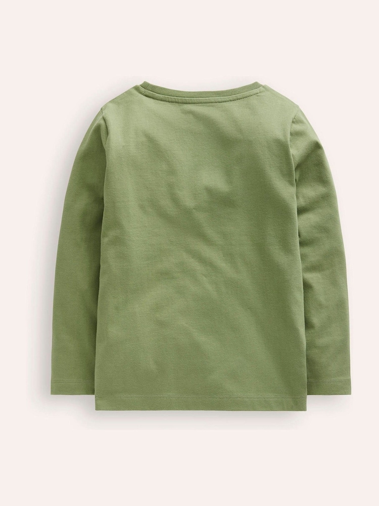 Boden Green 100% Cotton Dragon Superstitch Logo T-Shirt - Image 2 of 3 Boden Green 100% Cotton Dragon Superstitch Logo T-Shirt - Image 2 of 3