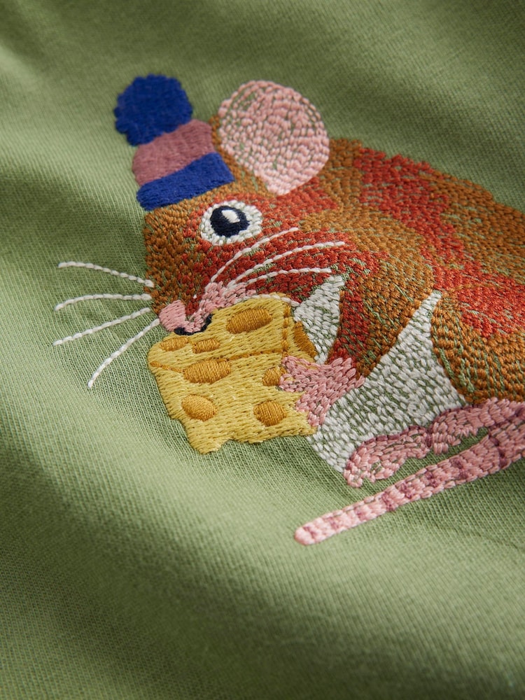 Boden Green 100% Cotton Dragon Superstitch Logo T-Shirt - Image 3 of 3