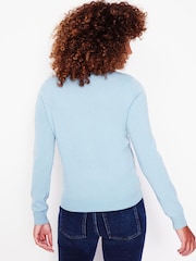 Boden Blue Eva Cashmere Boat Neck Jumper - Image 4 of 6