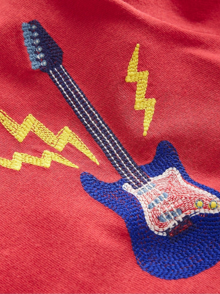Boden Red 100% Cotton Guitar Superstitch Logo T-Shirt - Image 3 of 3 Boden Red 100% Cotton Guitar Superstitch Logo T-Shirt - Image 3 of 3