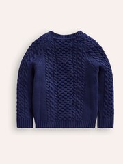 Boden Blue Heritage Cable Jumper - Image 2 of 3
