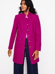 Boden Purple Hamilton Textured Coat - Image 1 of 5