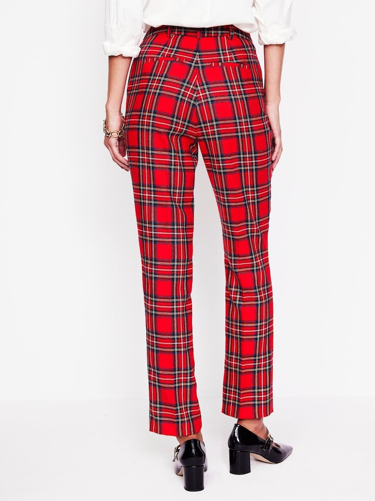 Boden Red Kew Wool Blend Trousers - Image 4 of 5