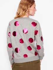 Boden Grey 100% Cotton Hannah Printed Sweatshirt - Image 3 of 6